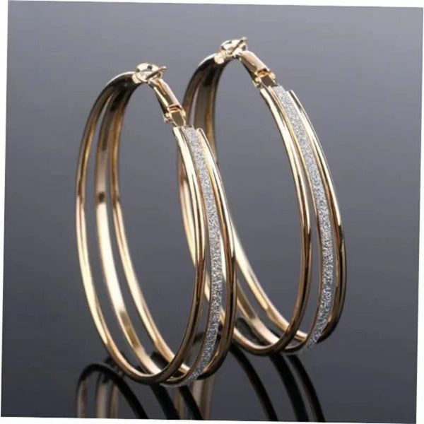 Planet Gates Silver 1Pair Classic Round Big Hoop Earring Round Loop Circle Gothic Punk Hoop Earring Large Size Earrings for Women Fashion Jewelry