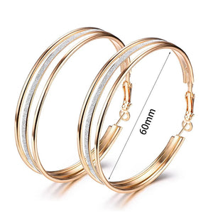 Planet Gates Silver 1Pair Classic Round Big Hoop Earring Round Loop Circle Gothic Punk Hoop Earring Large Size Earrings for Women Fashion Jewelry