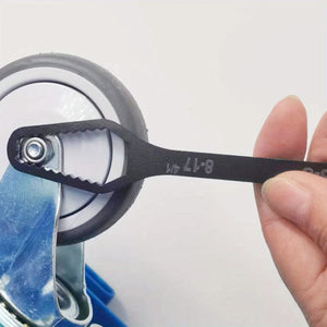 Planet Gates Silver 1pc 3-17mm Universal Double-Head Torx Wrench Self-Tightening Adjustable Wrench Hand Tool, Colors Include Silvery And Black