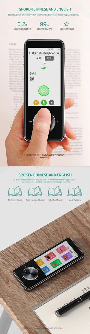 Planet Gates silver 2024 Newest M9 Instant Voice Translator Portable Language Translator In Real-time Smart Translator Supports 12 offline languages