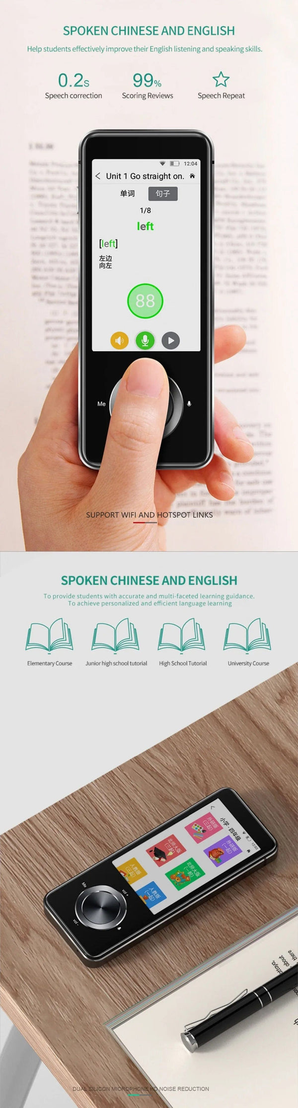 Planet Gates silver 2024 Newest M9 Instant Voice Translator Portable Language Translator In Real-time Smart Translator Supports 12 offline languages