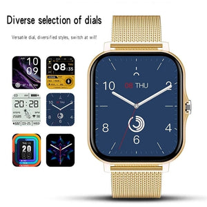 Planet Gates Silver 2024 Smart Watch For Men Women Gift 1.69' Full Touch Screen Sports Fitness Watches Bluetooth Calls Digital Smartwatch Wristwatch