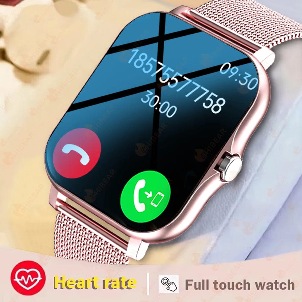 Planet Gates Silver 2024 Smart Watch For Men Women Gift 1.69' Full Touch Screen Sports Fitness Watches Bluetooth Calls Digital Smartwatch Wristwatch