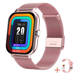 Planet Gates Silver 2024 Smart Watch For Men Women Gift 1.69' Full Touch Screen Sports Fitness Watches Bluetooth Calls Digital Smartwatch Wristwatch