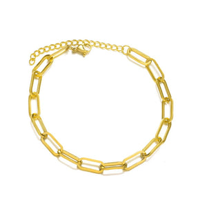 Planet Gates Silver 3 Stainless Steel Bracelets Fashion Paperclip Link Chain Light Luxury Gold Color Charm Bracelet For Women Jewelry Party Fine Gifts