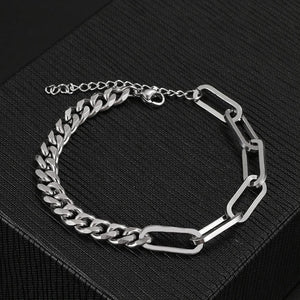 Planet Gates Silver 3 Stainless Steel Bracelets Fashion Paperclip Link Chain Light Luxury Gold Color Charm Bracelet For Women Jewelry Party Fine Gifts
