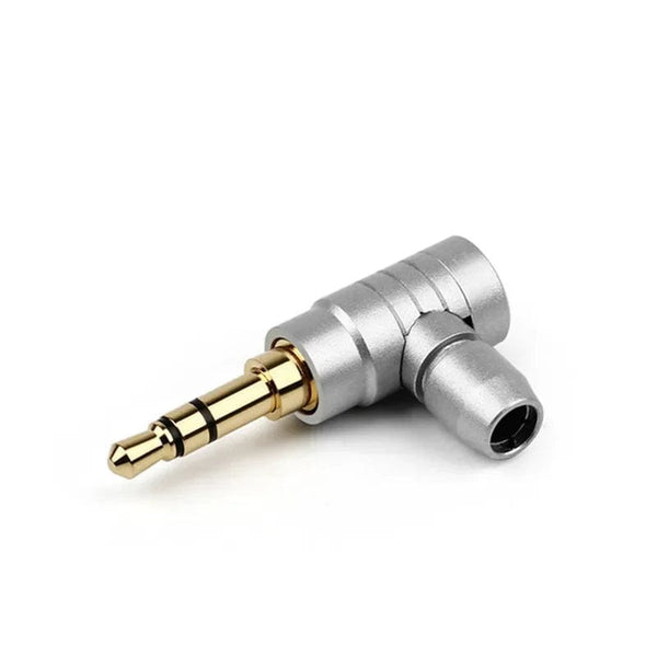 Planet Gates Silver 3P / 1pc 90 Degree 2 3 4 Pole Jack 3.5mm Connector Headphone Plug Conector L Type Gold Plated Copper Consumer Electronics Audio Terminal