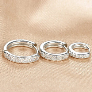 Planet Gates Silver-3pcs 3 PCS/Set Simple Stainless Steel Crystal Small Hoop Earring Women Tiny Gold Color Cartilage Piercing Earring Minimalism Jewelry