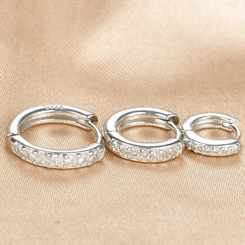 Planet Gates Silver-3pcs 3 PCS/Set Simple Stainless Steel Crystal Small Hoop Earring Women Tiny Gold Color Cartilage Piercing Earring Minimalism Jewelry