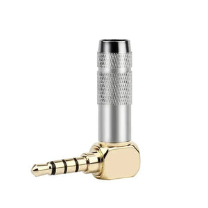 Planet Gates Silver 4P / 20pcs Jack 3.5mm 90 Degree For Soldering 1/8" 3 4 Pole Earphone Plug Audio Connector Right Angle Gold Plated 3.5 Consumer Electronics