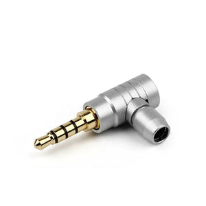 Planet Gates Silver 4P / 5pcs 90 Degree 2 3 4 Pole Jack 3.5mm Connector Headphone Plug Conector L Type Gold Plated Copper Consumer Electronics Audio Terminal