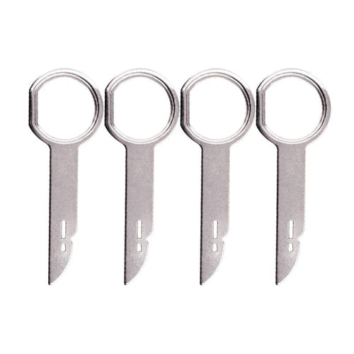 Planet Gates silver 4PCS Radio Stereo Removal Extractor Key Release Pin Head Unit Audio Install Tool For VW Audi Ford Mercedes Benz Skoda Car Parts