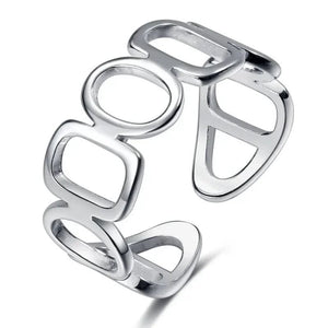 Planet Gates silver 5 / resizable Original 925 Sterling Silver Double LInes Rings For Women  Wedding Engagement Silver Women's Vintage Ring Fine Jewelry