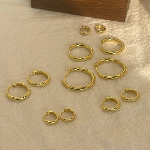 Planet Gates Silver / 5mm (Super Tiny) 6-15mm Stainless Steel Earring Minimalist Classic Round Gold Color Earring for Women Men Tiny Huggie Hoop Rock  Jewelry Gift