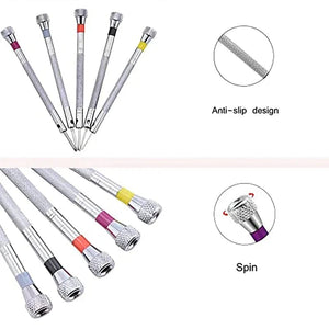 Planet Gates Silver 5pcs/set 0.8-1.6mm Steel Screwdriver for Watch Repairing Portable Watch Tools Band Removal with Mini Link Pins Watchmaker Tools