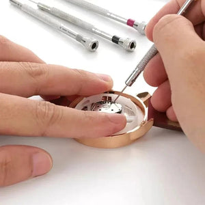 Planet Gates Silver 5pcs/set 0.8-1.6mm Steel Screwdriver for Watch Repairing Portable Watch Tools Band Removal with Mini Link Pins Watchmaker Tools