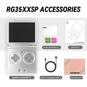 Planet Gates Silver 64G / UNITED KINGDOM / Machine Only ANBERNIC RG35XXSP 3.5'' IPS Screen Flip Handheld Console Linux System HDMI-compatible TV Output  64G 5500 Games Pre-installed