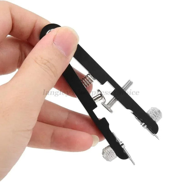 Planet Gates Silver 6825 Watch Pliers Watch Spring Bar Plier Tool Kit Tweezer Removal Strap Bracelet With Screw Adjuster Length Replacement Repair