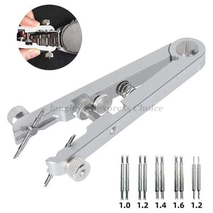 Planet Gates Silver 6825 Watch Pliers Watch Spring Bar Plier Tool Kit Tweezer Removal Strap Bracelet With Screw Adjuster Length Replacement Repair
