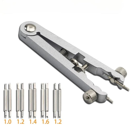 Planet Gates Silver 6825 Watch Pliers Watch Spring Bar Plier Tool Kit Tweezer Removal Strap Bracelet With Screw Adjuster Length Replacement Repair