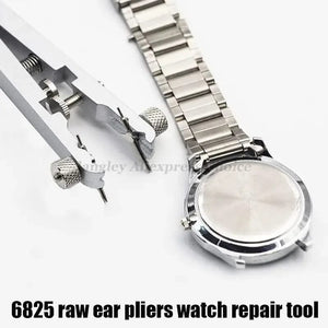 Planet Gates Silver 6825 Watch Pliers Watch Spring Bar Plier Tool Kit Tweezer Removal Strap Bracelet With Screw Adjuster Length Replacement Repair