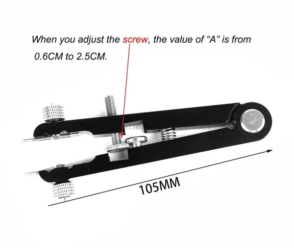 Planet Gates Silver 6825 Watch Pliers Watch Spring Bar Plier Tool Kit Tweezer Removal Strap Bracelet With Screw Adjuster Length Replacement Repair