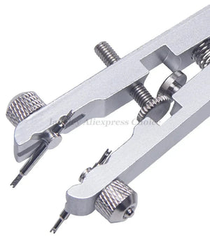 Planet Gates Silver 6825 Watch Pliers Watch Spring Bar Plier Tool Kit Tweezer Removal Strap Bracelet With Screw Adjuster Length Replacement Repair