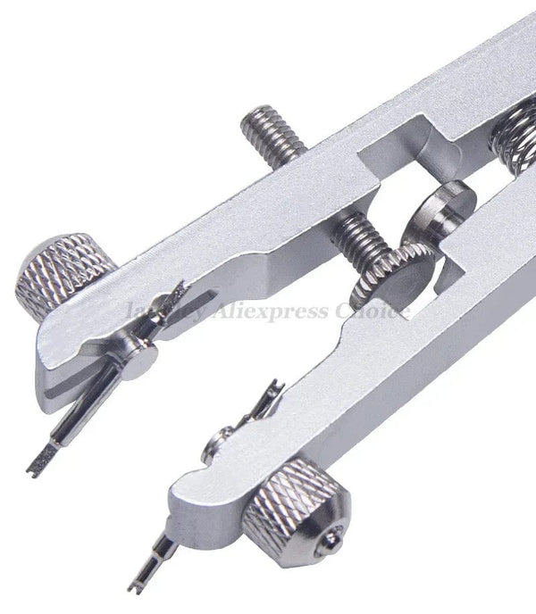 Planet Gates Silver 6825 Watch Pliers Watch Spring Bar Plier Tool Kit Tweezer Removal Strap Bracelet With Screw Adjuster Length Replacement Repair