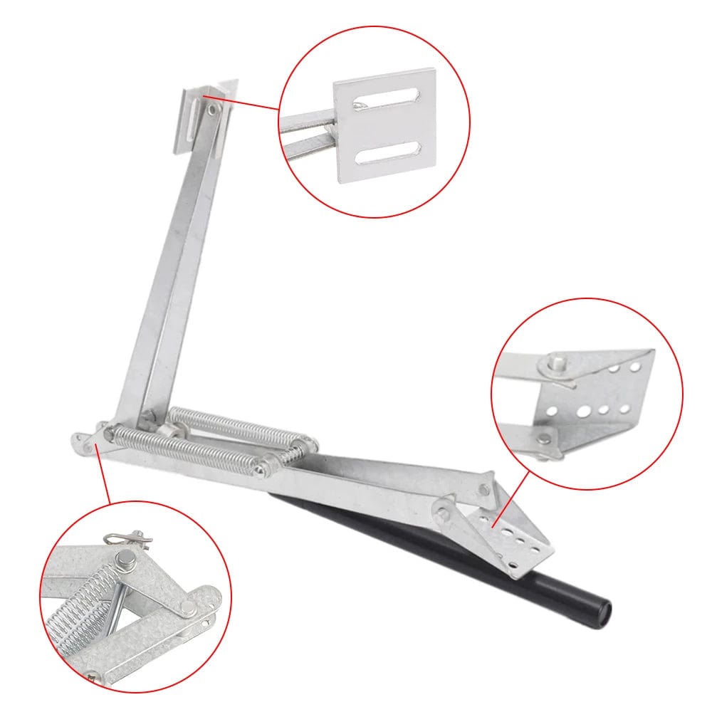 Planet Gates Silver Aluminum Garden Tool Ventilation Of Greenhouse Agricultural Solar Heat Sensitive Automatic Vent Window Opener Double Spring