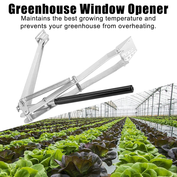 Planet Gates Silver Aluminum Garden Tool Ventilation Of Greenhouse Agricultural Solar Heat Sensitive Automatic Vent Window Opener Double Spring