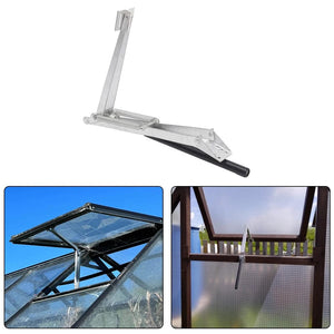 Planet Gates Silver Aluminum Garden Tool Ventilation Of Greenhouse Agricultural Solar Heat Sensitive Automatic Vent Window Opener Double Spring