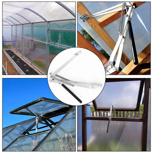 Planet Gates Silver Aluminum Garden Tool Ventilation Of Greenhouse Agricultural Solar Heat Sensitive Automatic Vent Window Opener Double Spring