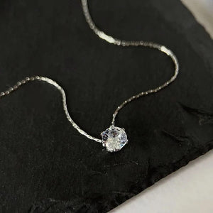 Planet Gates silver ANENJERY 316L Stainless Steel Zircon Thin Clavicle Chain Necklace for Women Festive Party Jewelry Wholesale