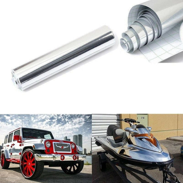 Planet Gates Silver Auto Car Styling Body Electro Coating Change Color Film Chrome Plating Mirror Vinyl Wrap Electroplate Sticker Decal Sheet