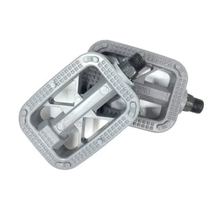 Planet Gates silver Bicycle Pedals Ultralight Flat Platform Bike Pedals for Mountain Bike 9/16 Inch 1/2 Inch Cycling Sealed DU Bearing Pedals