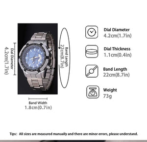 Planet Gates Silver Black Fashion Mens Sport Watches for Men Stainless Steel Quartz Watch Luxury Man Business Casual Wristwatch Relogio Masculino