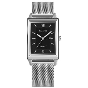 Planet Gates Silver Black Mens Fashion Sports Watches Simple Men Luxury Gold Business Ultra Thin Stainless Steel Mesh Belt Quartz Watch