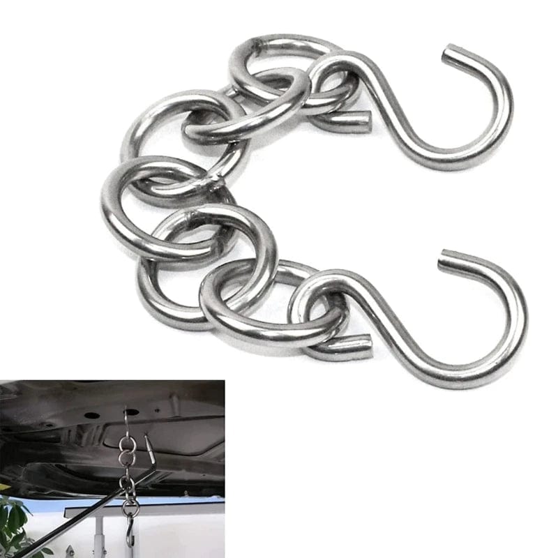 Planet Gates Silver Car Dent Removal Hook Chain Durable Dent Repair Tool Auto Body Hail Damage Remover Adjustable Hook Chain Vehicle Accessories