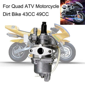 Planet Gates Silver Carb Carburetor For 47cc 49cc Engine Parts Pocket Dirt Bike Mini Moto ATV Quad