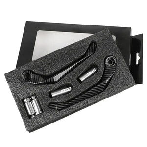 Planet Gates Silver / CHINA 1 pair Motorcycle Universal Imitation carbon fiber metal Handlebar Guard Brake Clutch Levers Protector For Mt 09 2005-2022 ﻿