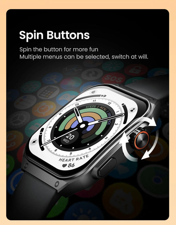 Planet Gates Silver / CHINA HAYLOU Watch S8 Smartwatch 1.96'' AMOLED Curved Screen BT5.3 Bluetooth Call AI Voice Assistant 20 Days Smart Watches for Men