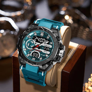 Planet Gates SILVER / China SMAEL Brand Sport Watches 50M Wateproof Dual Time Display Watches LED 8029 Stopwatches Alarm Multifunctional Men's Wristwatches