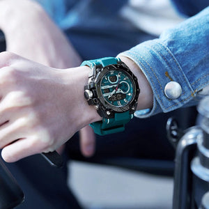 Planet Gates SILVER / China SMAEL Brand Sport Watches 50M Wateproof Dual Time Display Watches LED 8029 Stopwatches Alarm Multifunctional Men's Wristwatches