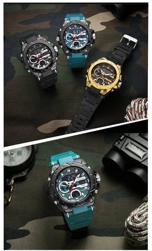 Planet Gates SILVER / China SMAEL Brand Sport Watches 50M Wateproof Dual Time Display Watches LED 8029 Stopwatches Alarm Multifunctional Men's Wristwatches