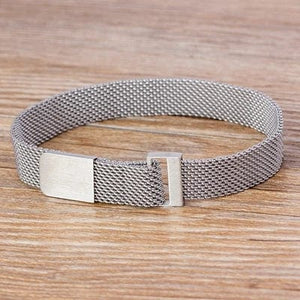 Planet Gates Silver Classic Stainless Steel Magnetic Mesh Strap Bracelets Watch Strap 7 Colors Choice For Men and Women Lovers Bangle Jewelry Gift