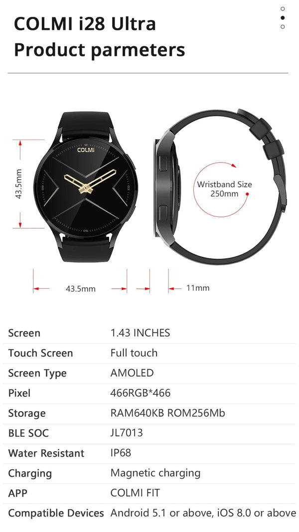 Planet Gates Silver COLMI i28 Ultra AI Smartwatch AMOLED Display, Built-in AI Da-GPT, Muslim Prayer, Bluetooth Call Watch, Smartwatch For Men Women