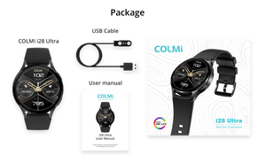 Planet Gates Silver COLMI i28 Ultra AI Smartwatch AMOLED Display, Built-in AI Da-GPT, Muslim Prayer, Bluetooth Call Watch, Smartwatch For Men Women