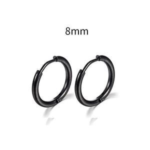 Planet Gates Silver Color 16mm / 2PC 2022 New Simple Stainless Steel Small Hoop Earrings for Women Men Cartilage Ear Piercing Jewelry Pendientes Hombre Mujer