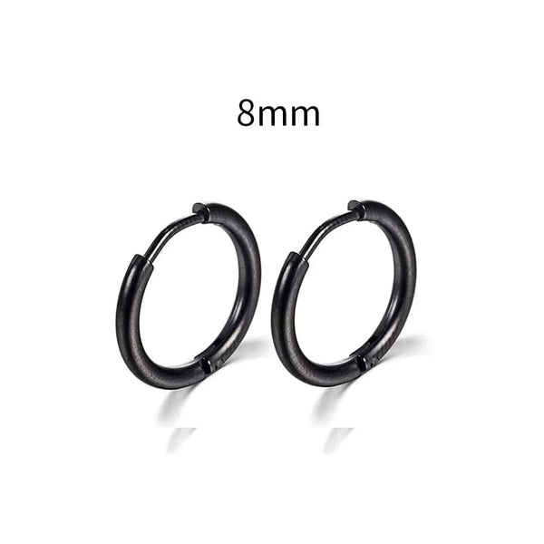 Planet Gates Silver Color 16mm / 2PC 2022 New Simple Stainless Steel Small Hoop Earrings for Women Men Cartilage Ear Piercing Jewelry Pendientes Hombre Mujer