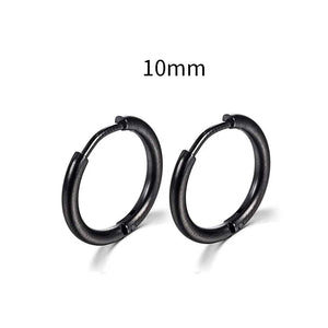 Planet Gates Silver Color 16mm / 2PC 2022 New Simple Stainless Steel Small Hoop Earrings for Women Men Cartilage Ear Piercing Jewelry Pendientes Hombre Mujer